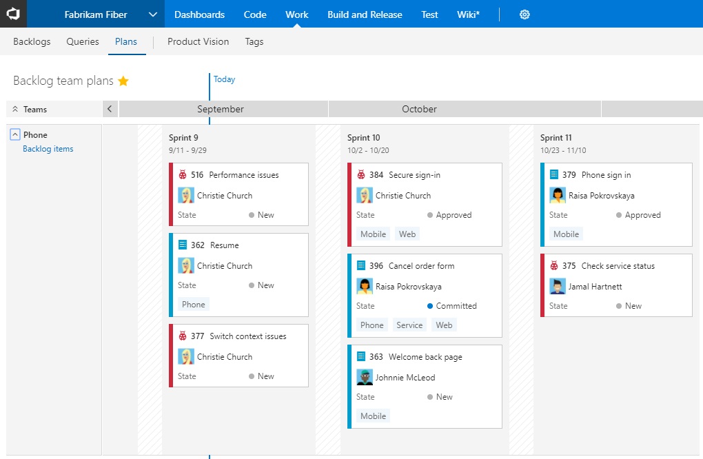 Screenshot of Agile