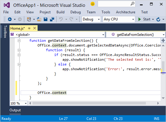 Screenshot Intellisense